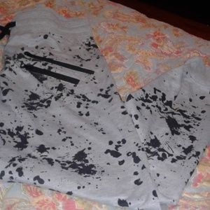Men's splatter pattern joggers size L